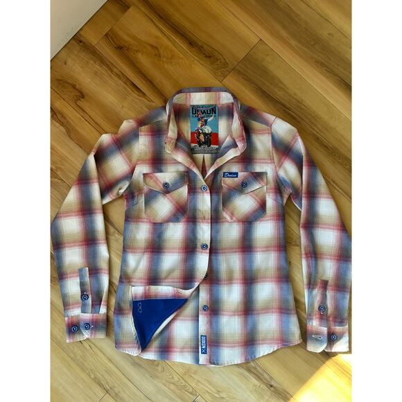 Dixxon Flannel Mick Doohan Plaid Button Up Flannel Limited Edition Women's Small - Picture 1 of 6